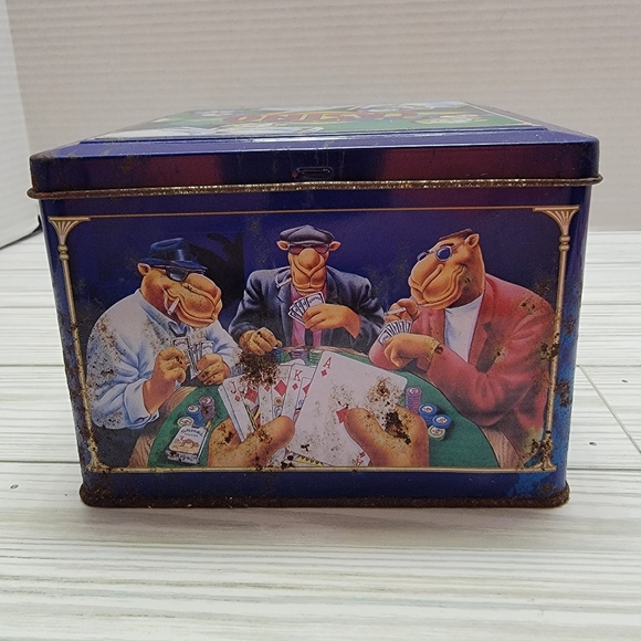 Joe Camel Cigarettes Poker Chips Cards Advertising Tin Storage Container - Picture 3 of 16